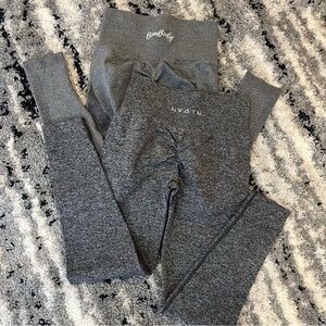 NVGTN | Black Speckled Scrunch Seamless Leggings Lot BloomBooty Small